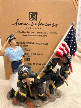 “A Hero’s Salute” Home Interior’s 2002 “ A Pocket Full Of Hope” Figurine vintage
